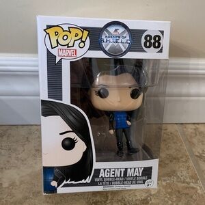 Funko Pop! Marvel Agent May in Blue Black Shield Disney NEW 88